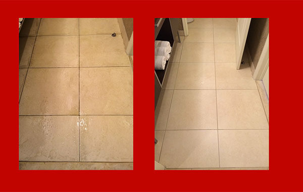 View the before and after photos of the tile cleaned by Atlantic Coast Carpet Cleaning